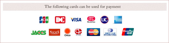 The following cards can be used for payment
